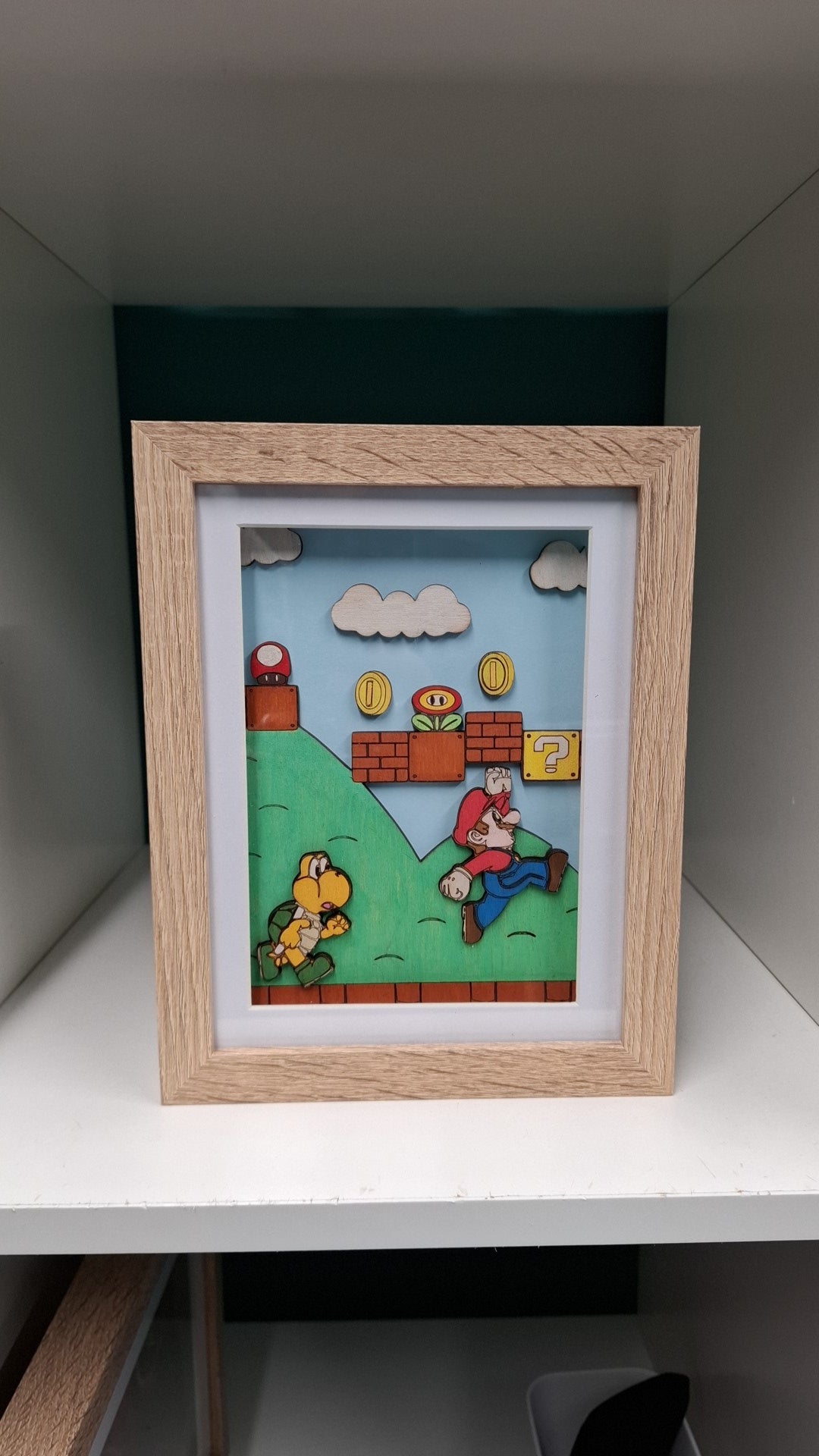 Mario Time 3D Frame – Handcrafted Nintendo Gift