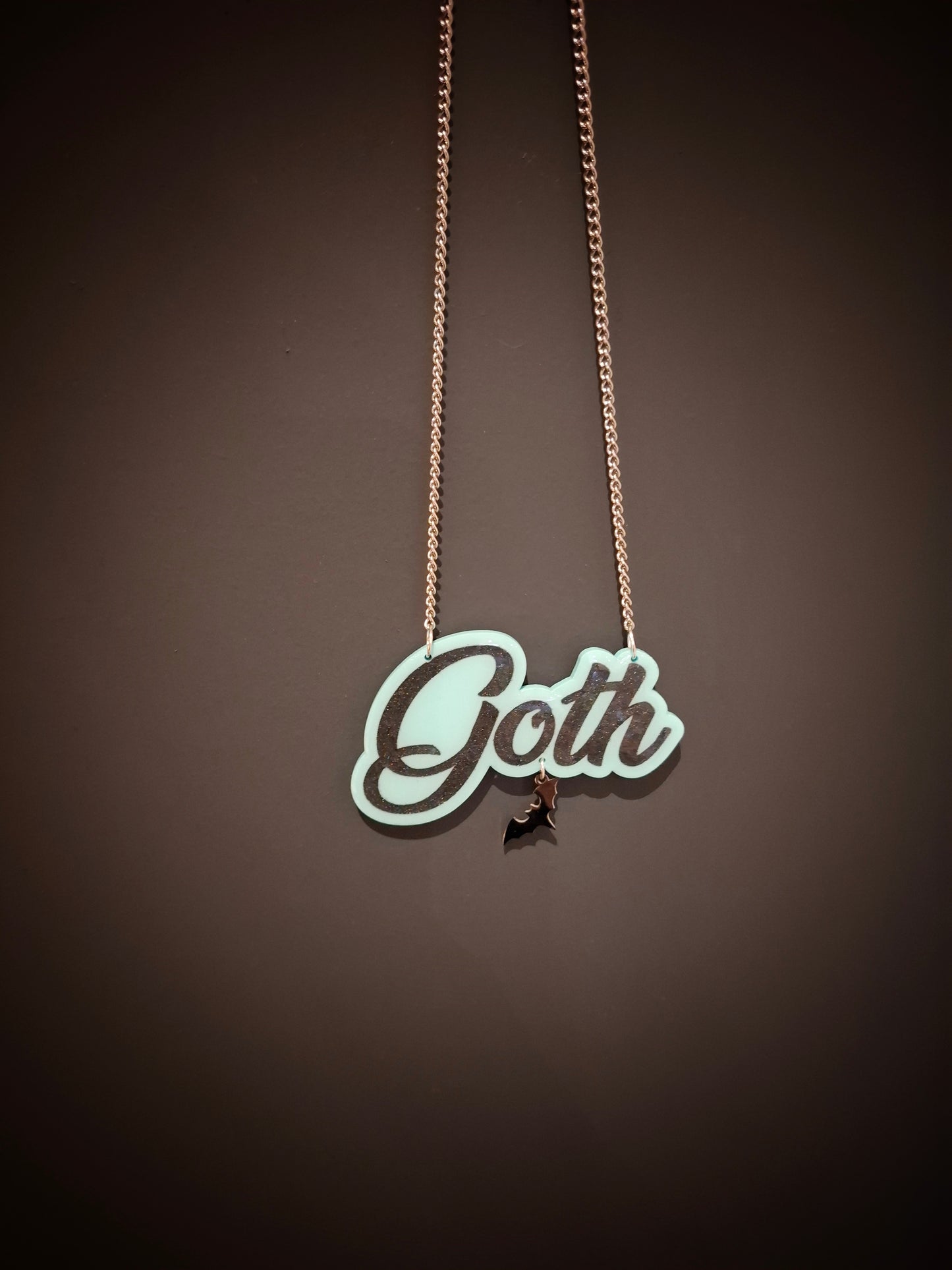 Goth Green Necklace