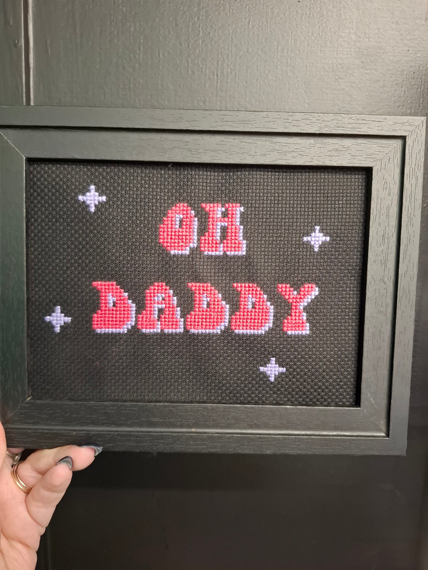 Daddy Framed Cross Stitch