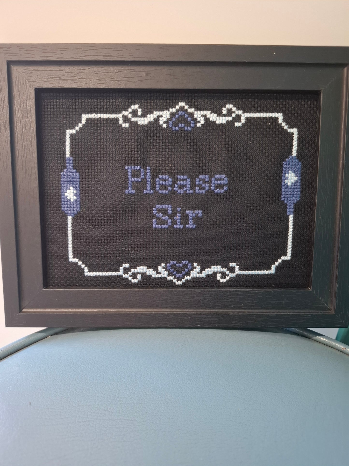 Please Framed Cross Stitch