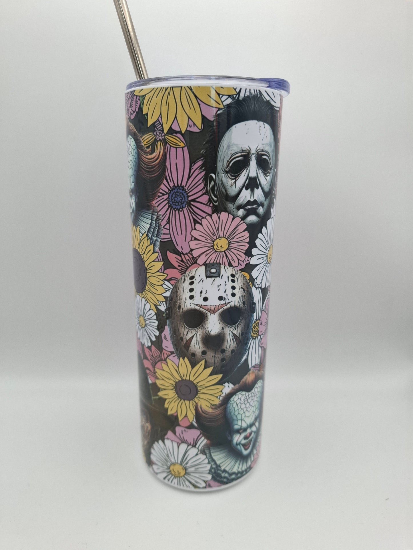 Horror Flowers 20oz Metal Tumbler