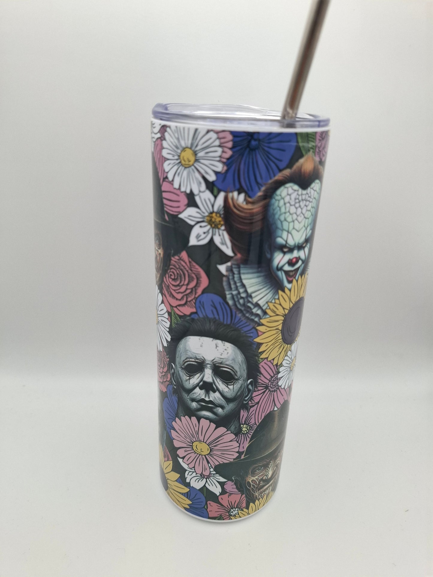 Horror Flowers 20oz Metal Tumbler