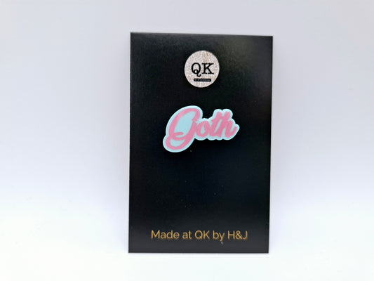 Goth Pink Pin Badge