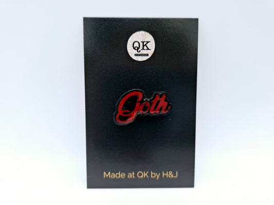 Goth Red Pin Badge