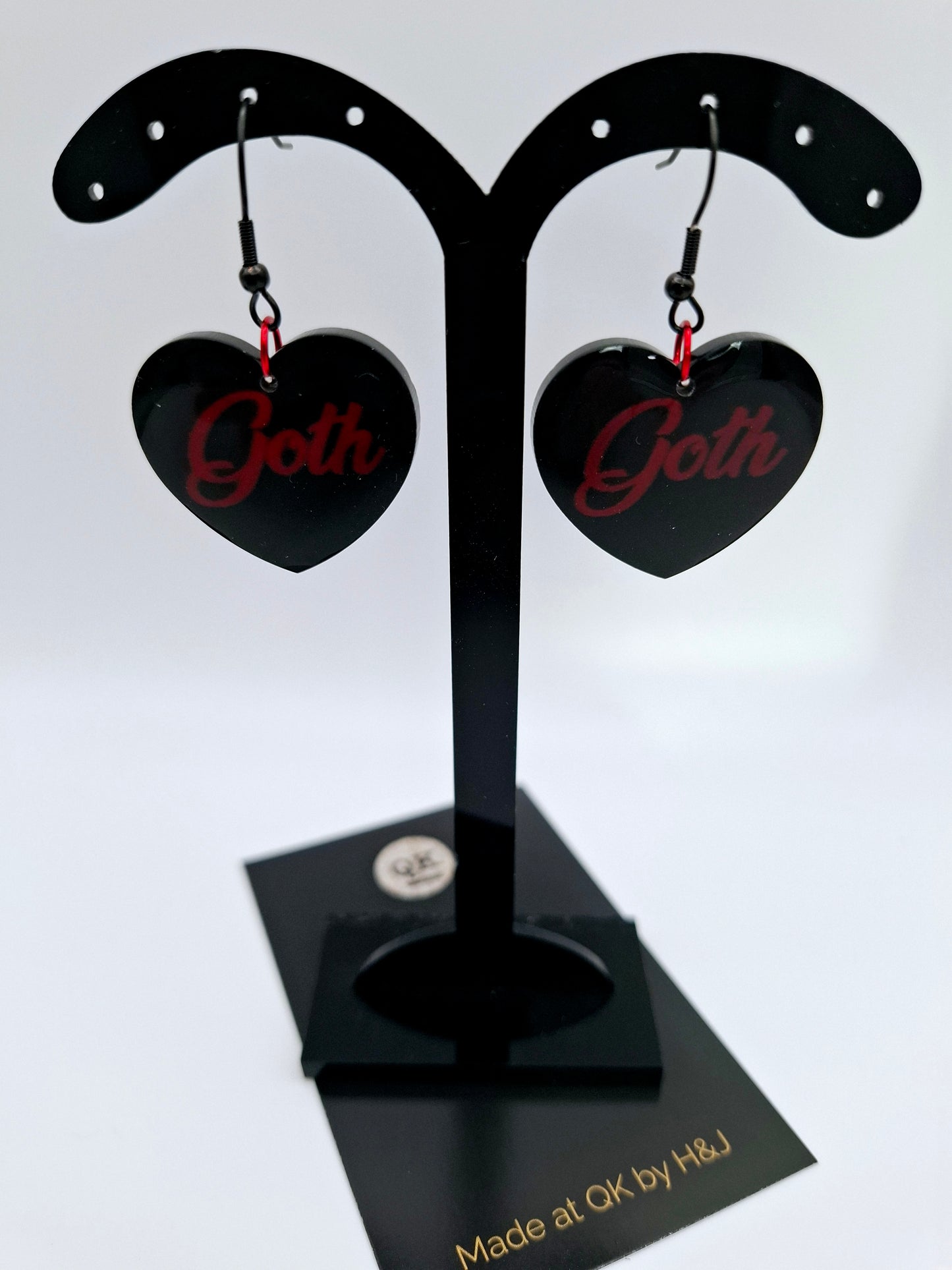 Goth Red Earrings