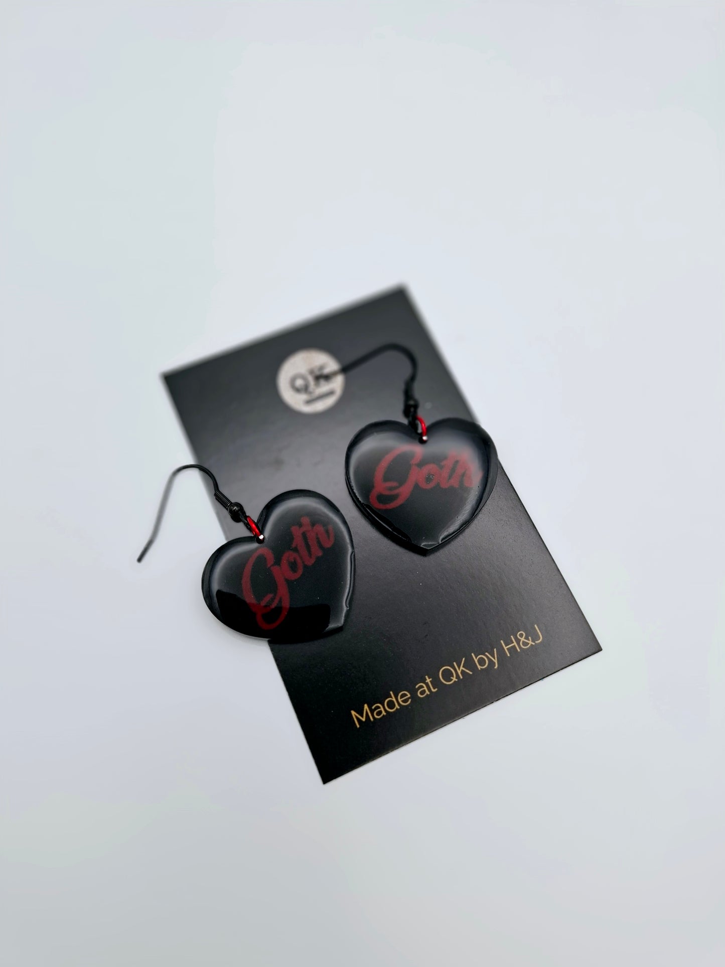 Goth Red Earrings