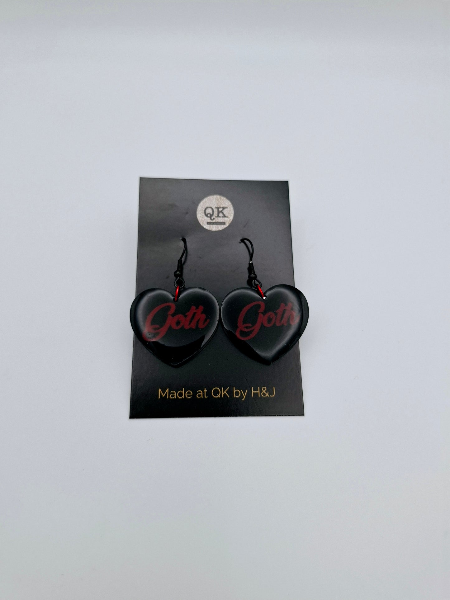 Goth Red Earrings