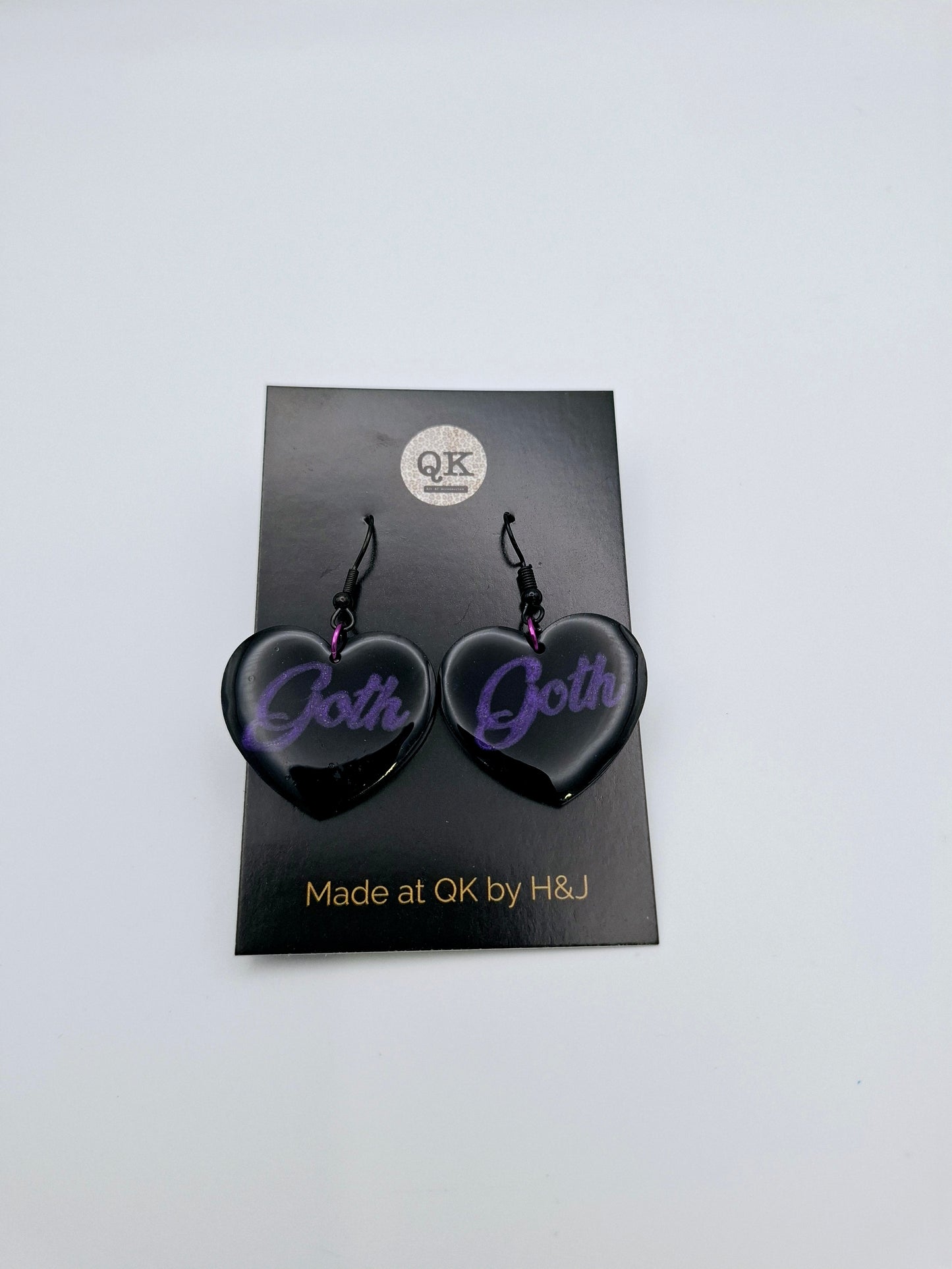 Goth Purple Earrings