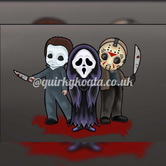 Horror Trio Art Print
