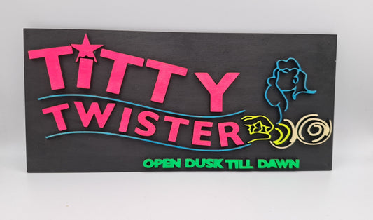 Titty Twister Wall Plaque
