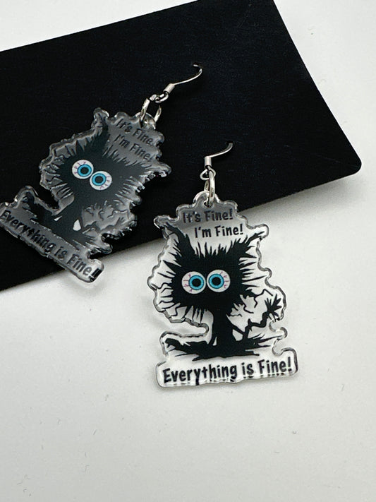 Frantic Cat Earrings