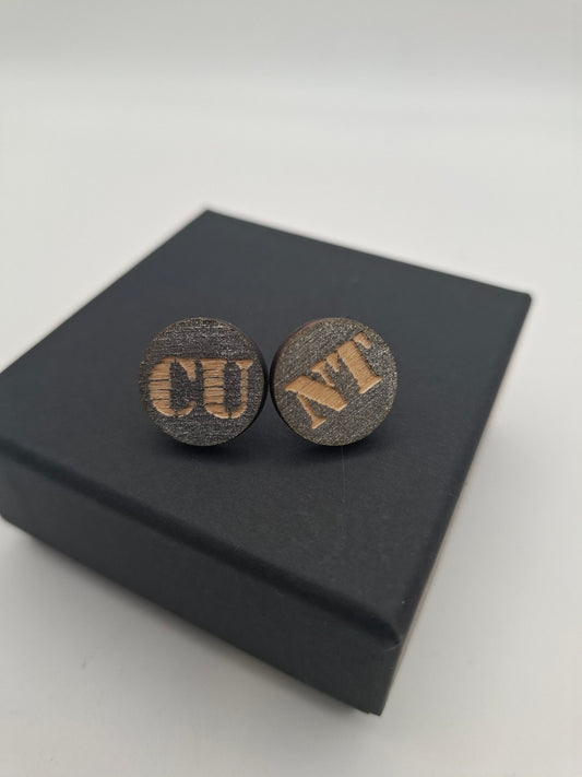 CU Stud Earring Black