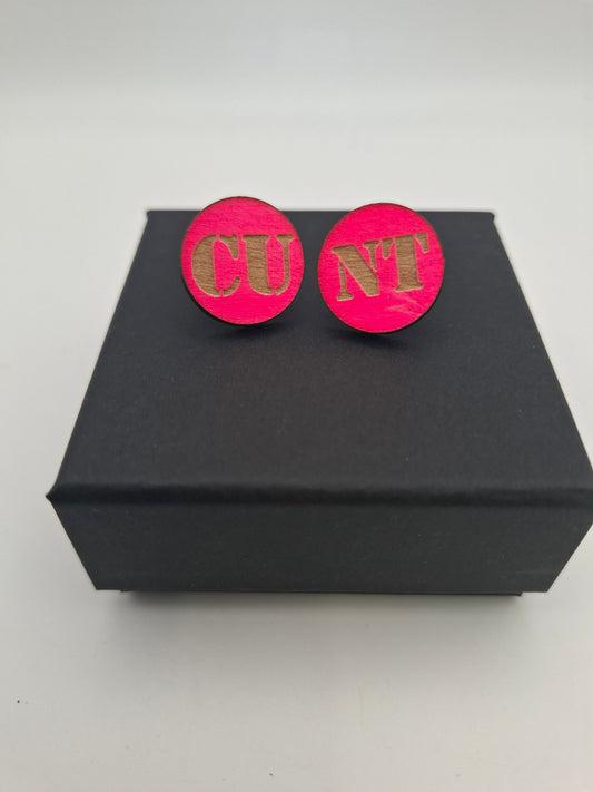CU Stud Earring Hot Pink
