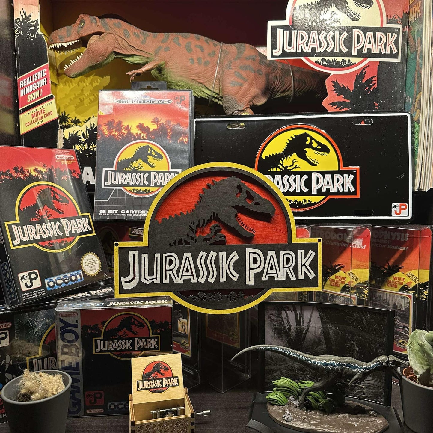 Jurassic Park Wooden Sign