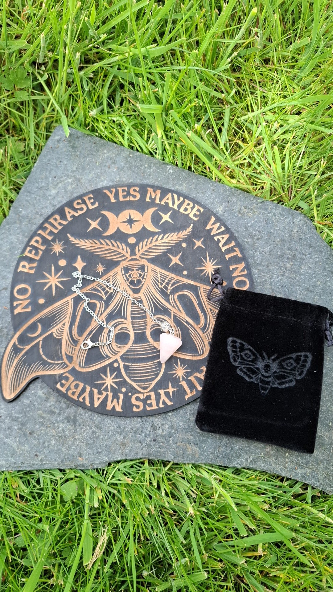Engraved Wooden Pendulum Board 20cm