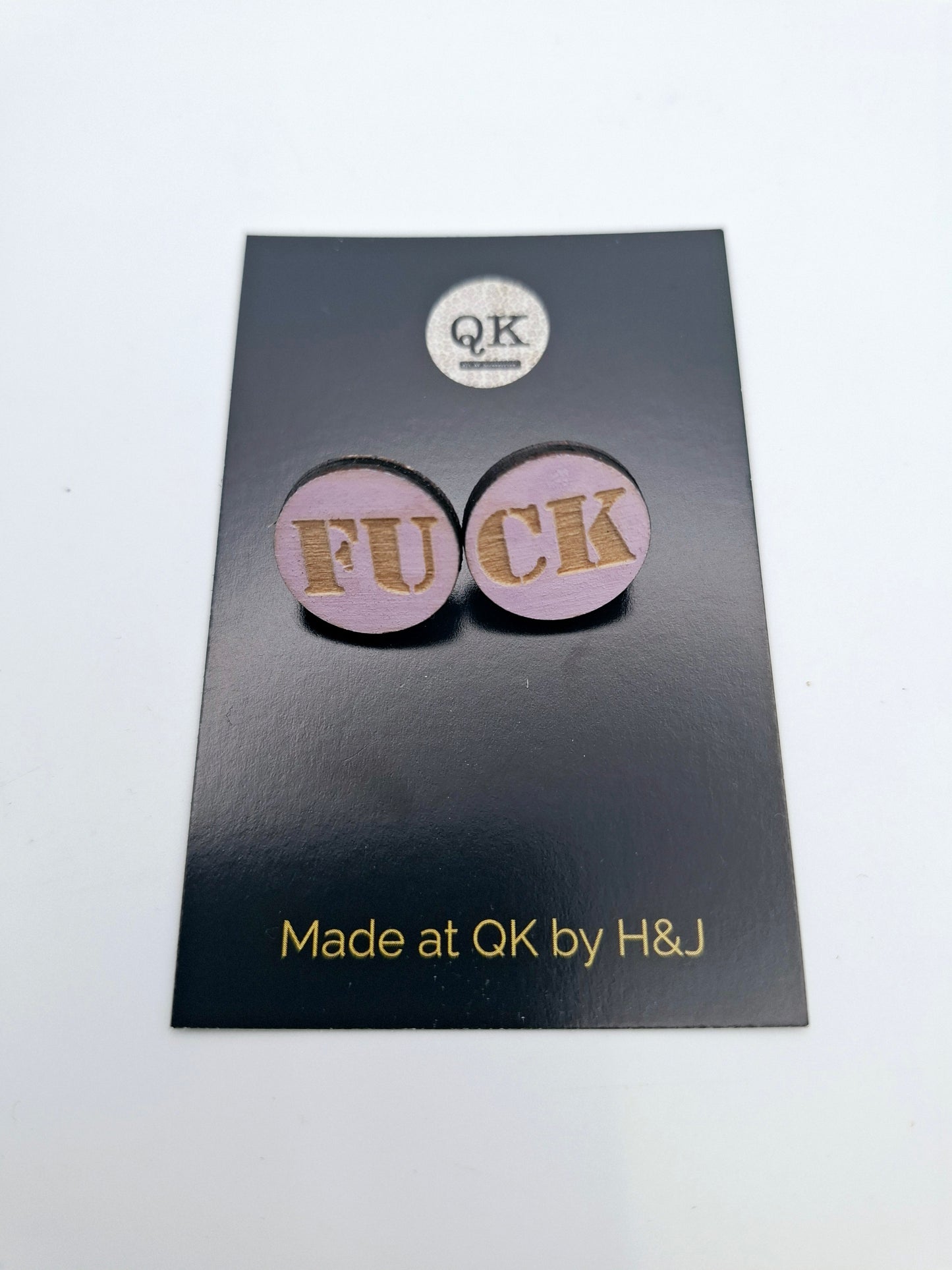 FU Stud Earring Lilac