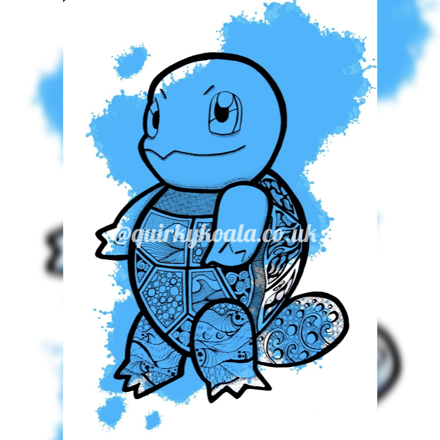 Squirtle Fan Art Print