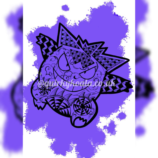 Gengar Fan Art Print