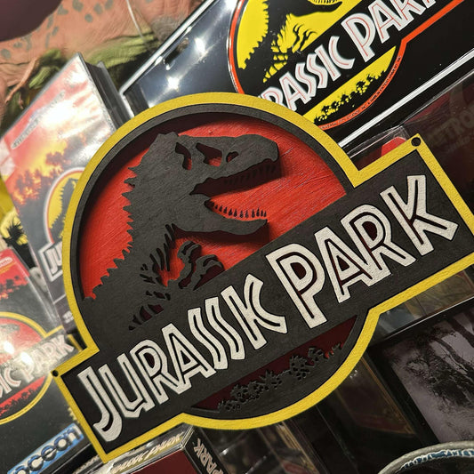 Jurassic Park Wooden Sign